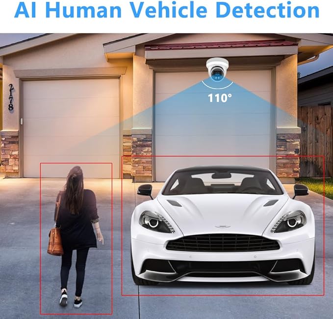 8MP 4K PoE IP Turret Dome Camera Outdoor