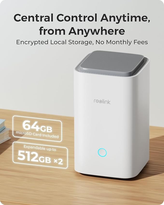 REOLINK 4K Dual-Lens 180° Outdoor Wireless Security Camera System, ColorX Night Vision, Solar Cameras with Local Encrypted Storage, 5G/2.4GHz WiFi 6, No Subscription, Home Hub with 2X Argus 4 Pro