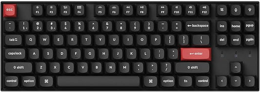 Keychron K8 Pro QMK/VIA Wireless Mechanical Keyboard, 80% Layout TKL Custom Programmable Bluetooth/Wired Gaming Keyboard with White Backlit, K Pro Banana Switch, PBT Keycaps for Mac Windows Linux