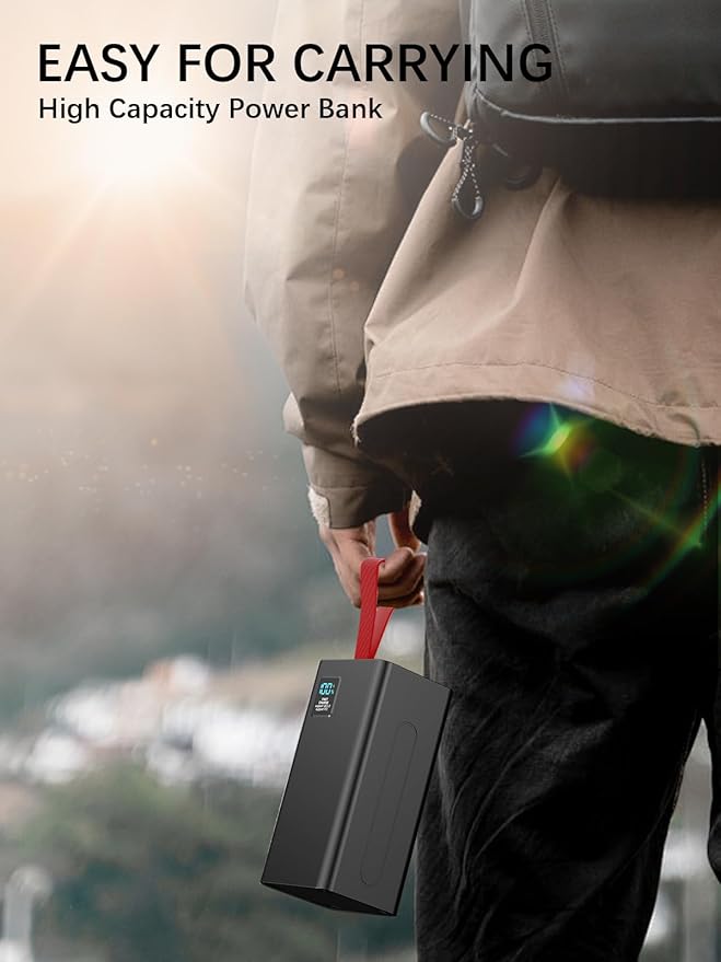 90000mAh Portable Charger Power Bank Large Battery Pack, Upgraded 30W PD & QC 3.0 Fast Charging Big Powerbank, USB-C High Capacity 5 Output 2 Input with LED Display for Phone Tablet