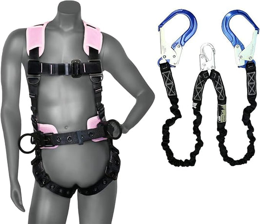 AFP Demon Fall Protection Comfortable Safety Harness (OSHA/ANSI PPE), Harness for Men Construction, Safety Harness Fall Protection Kit