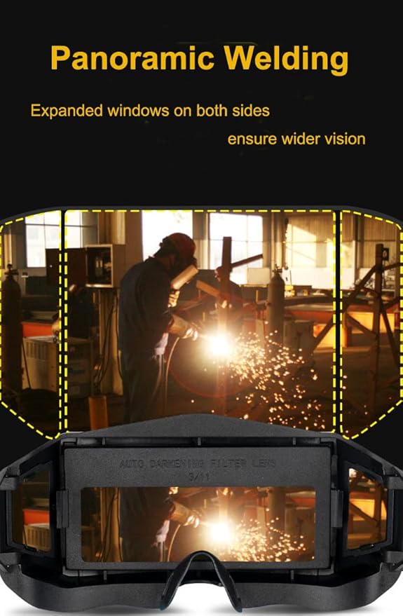 Panoramic View Welding Glasses True Color Auto Darkening Welding Goggles Welder Safety Eye Protection Mask Helmet Accessories