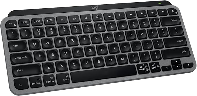 Logitech MX Keys Mini for Mac Minimalist Wireless Keyboard, Compact, Bluetooth, Backlit Keys, USB-C, Tactile Typing, Compatible with MacBook Pro,MacBook Air,iMac,iPad - Space Grey
