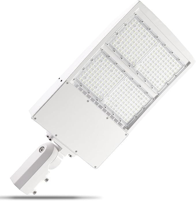 300W White LED Parking Lot Light, 42000LM LED Shoebox Area Light [1000W MH/HPS Equiv.], 5000K Dimmable Outdoor Street Lighting Fixture with Surge Protection Built-in, IP65 AC100-277V UL&DLC Listed