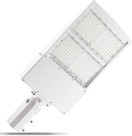 480V 300W White LED Parking Lot Light, 42000LM LED Shoebox Area Light [1000W MH/HPS Equiv.], 5000K Dimmable Outdoor Street Lighting with Surge Protection Built-in, IP65 AC100-277V UL&DLC Listed