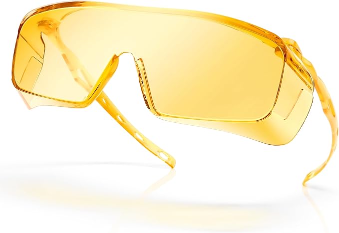 ANSI Z87.1 Safety Glasses Lightweight Anti Fog OTG Safety Goggles for Lab Industrial Shooting Woodworking Medical Dental