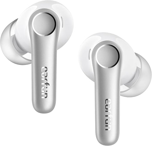 EarFun Air Pro 4 Adaptive Hybrid Noise Canceling Wireless Earbuds, Qualcomm Snapdragon Sound, aptX™ Lossless, 6 Mics AI CVC 8.0 Call, LDAC Hi-Res Audio, 52H Playtime, Bluetooth 5.4, White