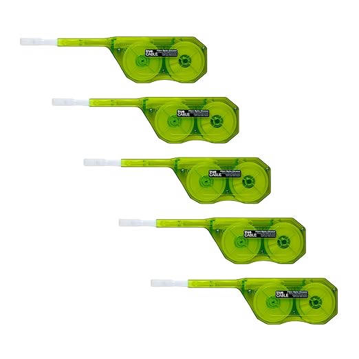 TRUE CABLE Fiber Optic Pen Click Cleaner, Dual Position, MTP/MPO, 500+ Cleans, PC/UPC/APC Connector Ferrules, 8/12/24 Fiber Pinned/Unpinned (Male/Female), 5 Pack