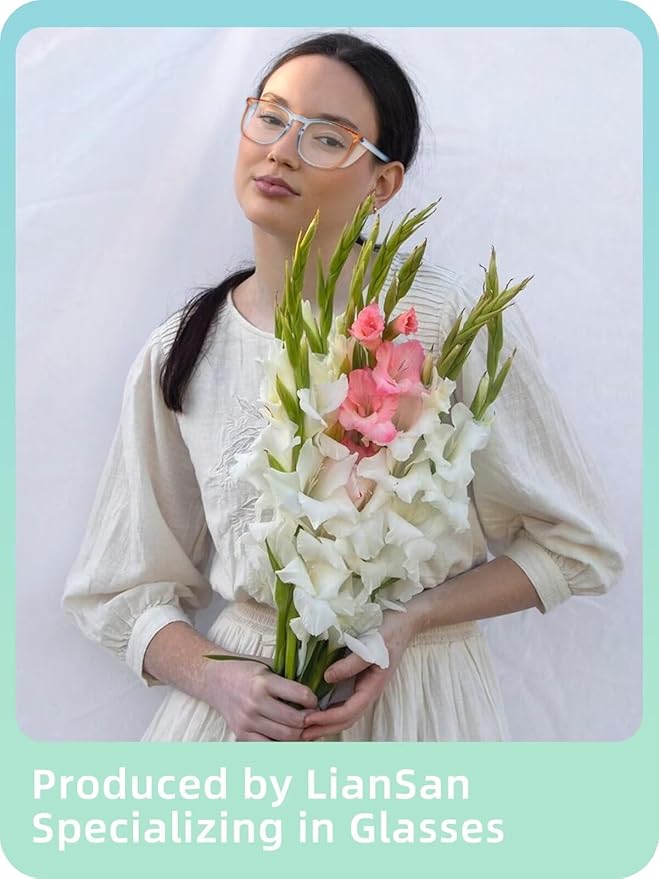 LianSan Oversize Anti-Fog Safety Glasses for Nurses, Z87.1 Certified Goggles for Women, Square UV Protection