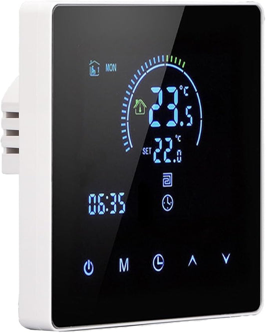 Programmable Smart Thermostat AC 90V-240V Intelligent Touch Color Screen LCD Display for Home, Office, Shopping Malls ()