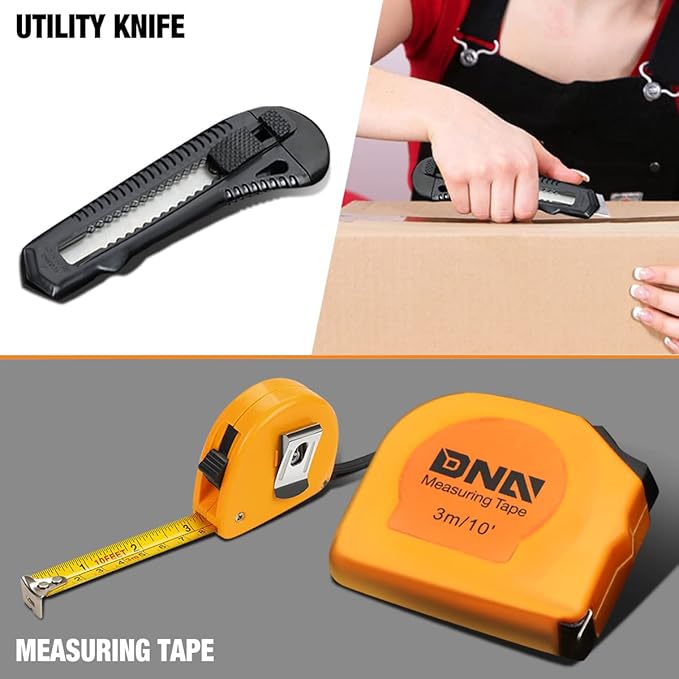 DNA MOTORING 160pcs Mechanic Tool Socket Wrench Set, SAE and Metric Socket Wrench Set, Tool Box Case for Home, Auto and Bike Repair, Orange, TOOLS-00023