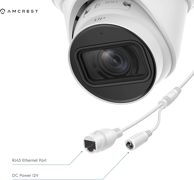 Amcrest 4K Optical Zoom AI IP PoE Camera, Varifocal 8MP Outdoor IP POE AI Camera Turret, Face Detection, Human/Vehicle Detection, 2.7mm~13.5mm Lens, IP67, 5X Optical Zoom (IP8M-VT2879EW-AI)