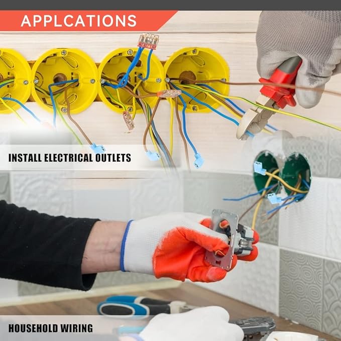 HKS Crimping Tool for Insulated Flag Terminals - Ratcheting Wire Crimpers - AWG 22-14 (0.5-2.5mm²) - Ratchet Terminal Crimper - Electrical Crimping Tool