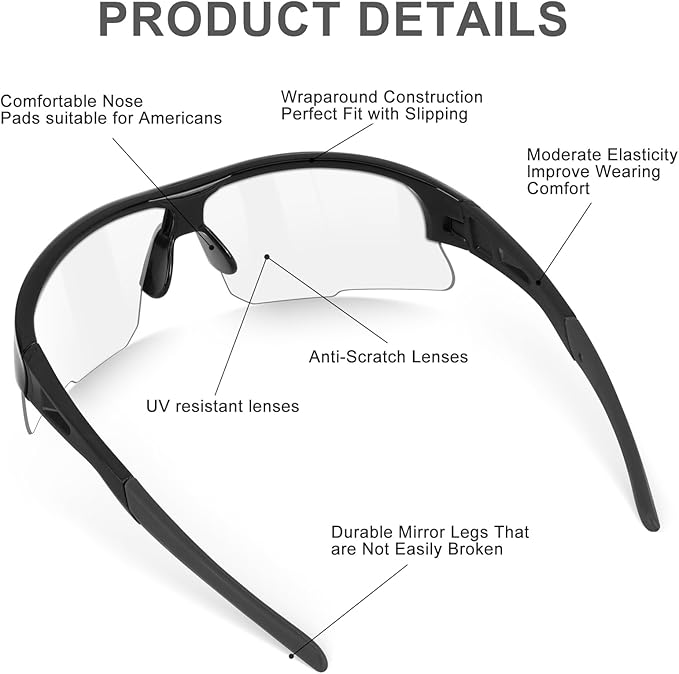 12 Pack Safety Glasses, ANSI Z87.1 Safety Glasses with UV Protection, Impact Resistant Tinted Safety Goggles