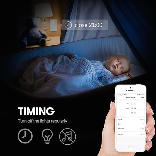 2.4GHz WiFi Smart Wall Touch Light Switch (Glass Panel, Alexa Multi-Control Compatible, Compatible with Multiple Platforms) (Wall Switch 2 Gang)