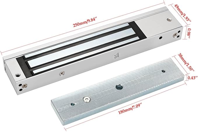 Electric Magnetic Lock Kit 600lb Electromagnetic Lock Waterproof RFID Keypad with Press to Exit Button Doorbell Chime and Remote Control for Door Access System