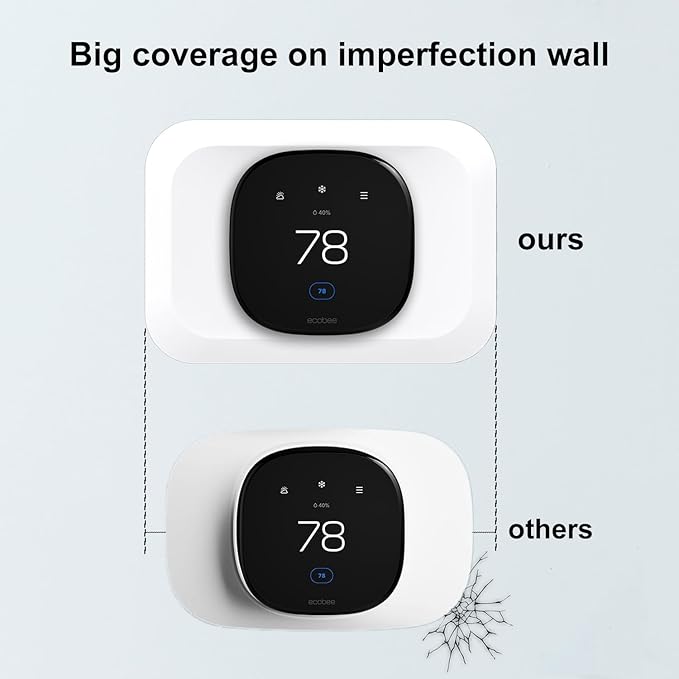 Wall Plate Cover Compatible with New 2022 Ecobee Smart Thermostat Premium & 2022 Ecobee Smart Thermostat Enhanced, Programmable WiFi Thermostat Accessory, White
