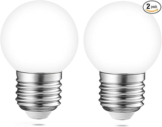 G45 LED Refrigerator Light Bulb - 40W Equivalent, 5W, 6000K Daywhite, 95+ CRI, E26 Base, Waterproof IP44 - Full Spectrum for Kitchen, Freezer, Bathroom, Office, Vanity, and Indoor Plants