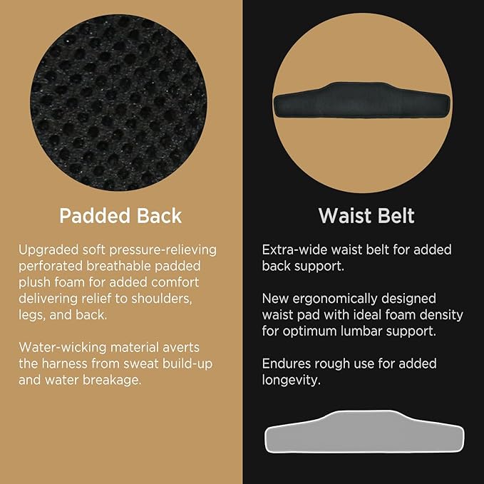 AFP Demon Fall Protection Comfortable Safety Harness (OSHA/ANSI PPE), Harness for Men Construction, Safety Harness Fall Protection Kit