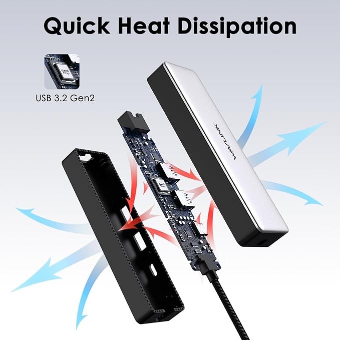 WAVLINK USB C to 2.5 Gbps Ethernet Adapter with 85W PD Charging, Aluminum Portable 10Gbps USB C Hub for Laptop, MacBook Pro/Air, iPad, XPS