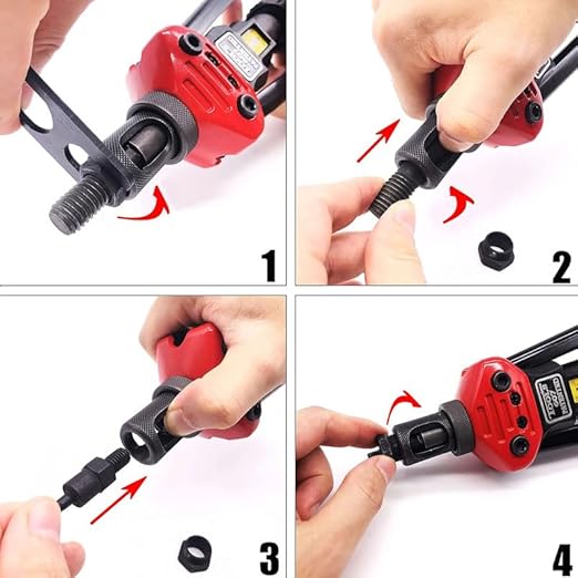 2PCS Riveting nut Tool Replacement Mandrel, Metric and SAE Mandrel (1/2-13)