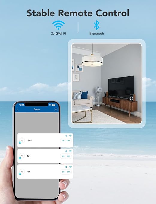 Govee Smart Plug, WiFi Plugs Work with Alexa & Google Assistant, Smart Outlet with Timer & Group Controller, WiFi Outlet for Home, No Hub Required, ETL & FCC Certified, 2.4G WiFi Only, 2 Pack