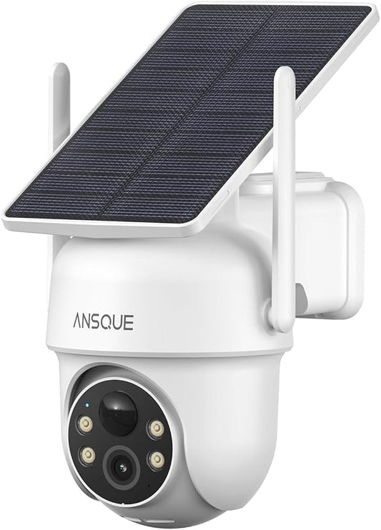 2K Security Cameras Wireless Outdoor, Add-On Camera, Up to 4 Cameras Connected to 1 Homebase, Solar Powered, 365-Day Battery Life, 360°PTZ Auto Tracking