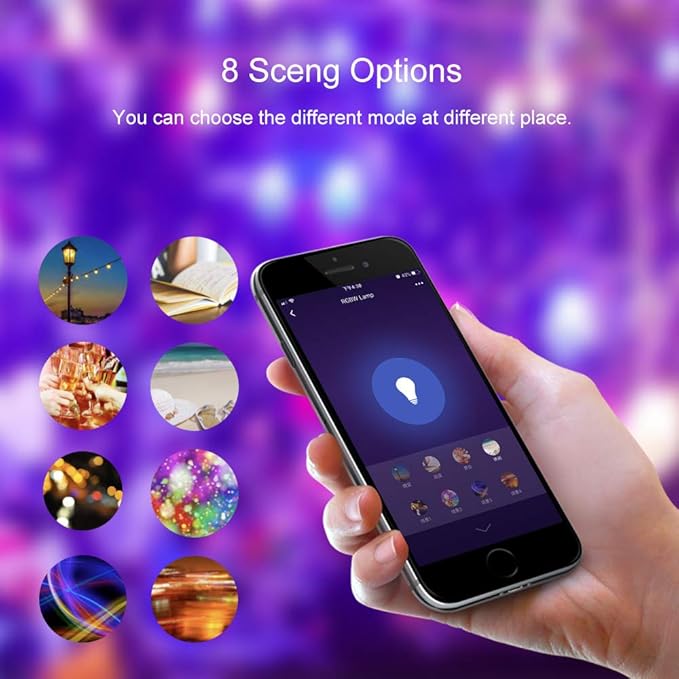 DOGAIN Smart Light Bulb Works with Alexa Google Home E12 Base WiFi Candelabra LED Light Bulb Color Changing Dimmable Chandelier Light Bulbs 360 lm 35w Equivalent 4 Pack (2.4GHz WiFi Only)