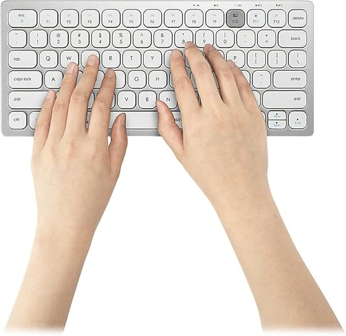 Kensington Multi-Device Dual Wireless Compact Keyboard - Silver (K75504US)