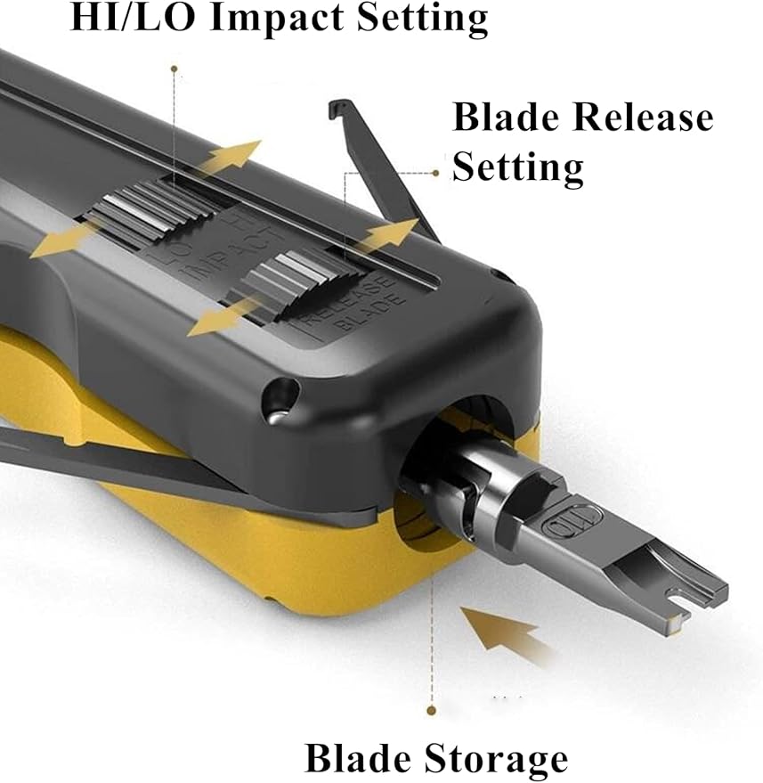 RJ45 Crimp Tool Kit Pass Through, Network Tool Kit, Ethernet Crimper for Cat6 Cat5e Cat5 8P/6P Connectors, Wire Tracker, 110/88 Punchdown Tool, Cat6 Pass Through Connectors, Stripper, Cutter