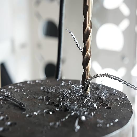 29Pcs Cobalt Drill Bits Set, M35 High Speed Steel, 135 Degree Tip, Stainless Steel, Plastic and Wood with Metal Indexed Storage Case 1/16"-1/2"