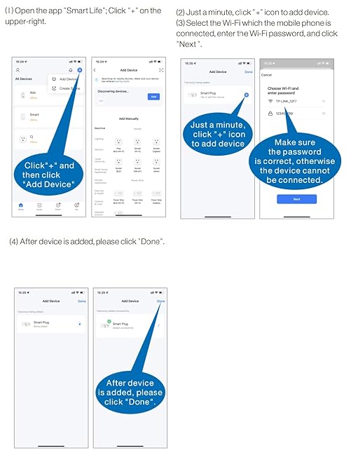 15A Outdoor Smart Plug, Heavy Duty Smart Home Wi-Fi Outlet Timer, Outlet with 2 Sockets, Wireless Remote Control, Compatible with Alexa & Google for String Light and Motors, 2.4 GHZ, Black