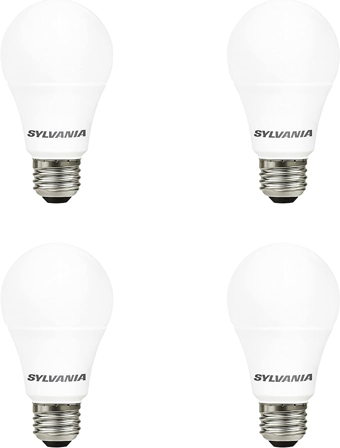 SYLVANIA LED A19 Light Bulb, 100W Equivalent, Efficient 14W, 1500 Lumens, Frosted Finish, Daylight - 4 Pack (78103)
