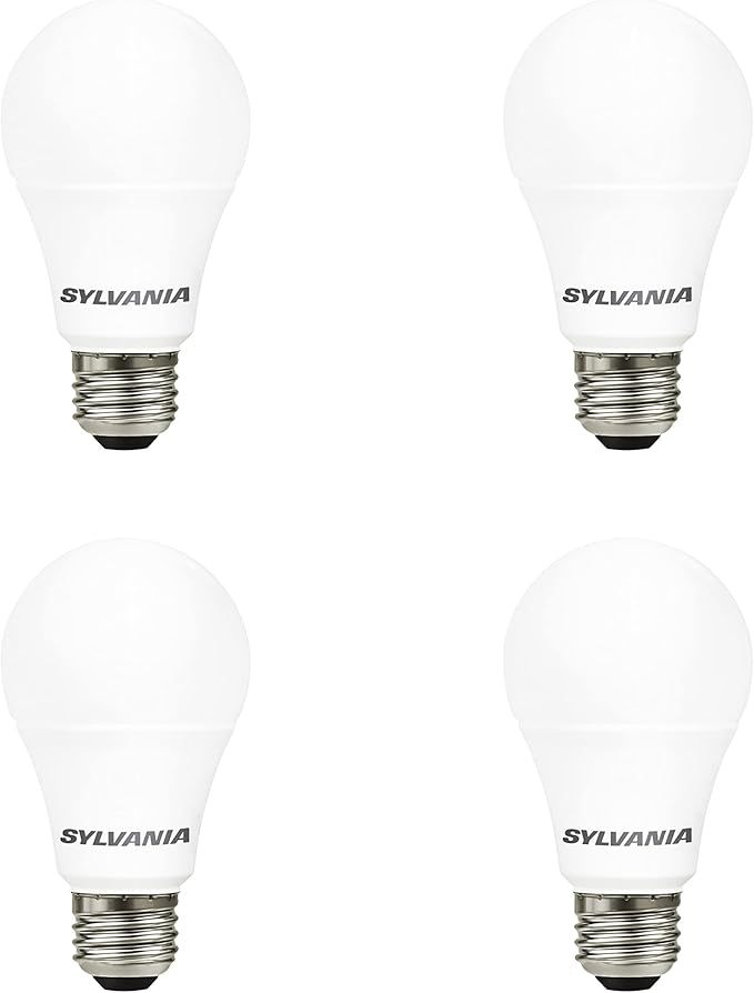 Sylvania LED Light Bulbs, 100W & 75W Equivalent, Efficient 14W & 12W, 1500 & 1100 Lumens, 4 Packs (78103 & 78100)