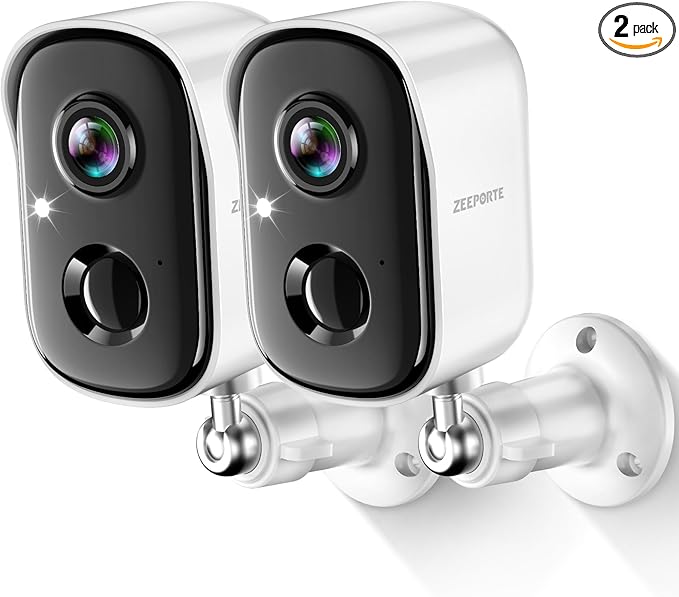 Security Cameras Wireless Outdoor, 2K Battery Powered WiFi Cameras for Home Security with AI Motion Detection, Color Night Vision, Spotlight, Siren, Waterproof, SD/Cloud Storage - 2 Pack