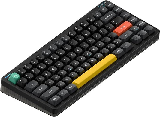 nuphy Halo75 V2 Mechancial Gaming Kyeboard,75% Wireless Hot Swappable Bluetooth Keyboard,83 Kyes RGB Backlit Keyboard,Support Bluetooth/2.4GHz/USB-C-Black Silent Red Clear-Top Switch