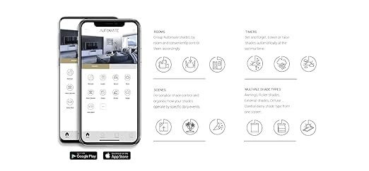 Automate Pulse 2 Smartphone and Tablet Interface - Motorized Shades and Blinds Controller via WiFi - Works with Smart Home Devices, Amazon Alexa & Google Assistant and Apple -Rollease-MT02-0401-067001