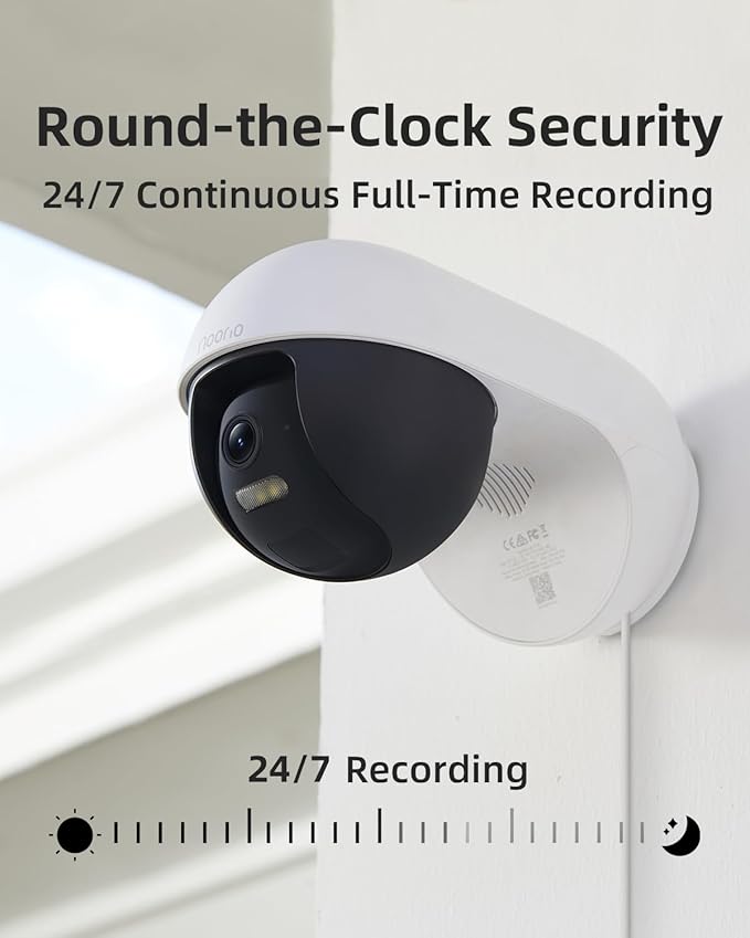 Noorio 4K 8MP Outdoor Security Camera, 5G/2.4GHz WiFi 6 PTZ Floodlight Camera for Home Security, 256G Local Storage, Two-Way Talk, 24/7 Recording,16X Zoom,Night vision, Human/Vehicle/Pet/Dog Detection