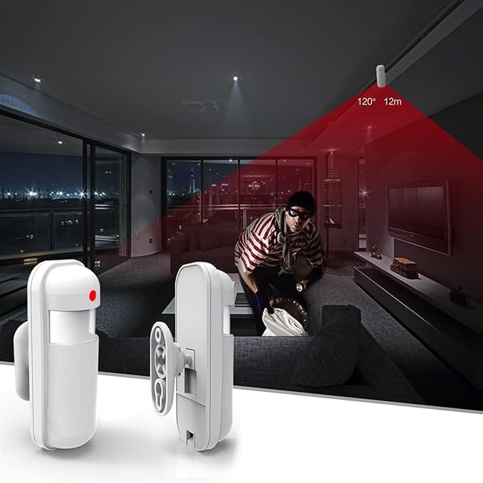 2 Pack Motion Sensor for PGST Home Alarm System Host,DIY Expandable Accessaries Parts