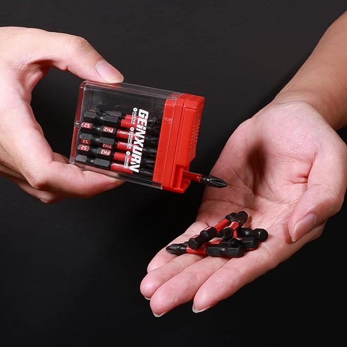 90 Pieces Impact Screwdriver Bits Set with Colorful Boxes, 2" Magnetic (PH2,PZ2,SQ2,T10,T15, T20,T25,T30) S2 Steel Multi Driver Bits