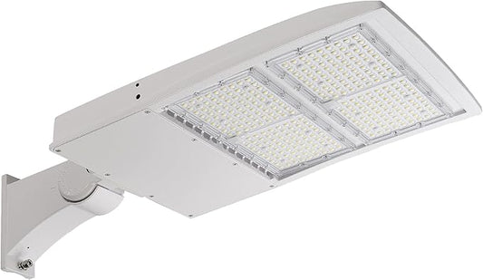 300W LED Parking Lot Light 480V, 42000LM Shoebox Area Light, 1-10V Dimmable, Built-in Surge Protection, 1000W MH/HPS Equivalent, 5000K Daylight, DLC & UL Listed Outdoor Fixture