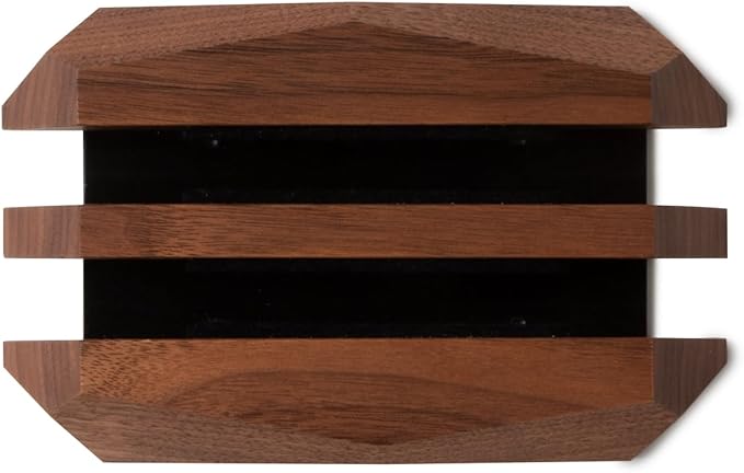 Oakywood Dual Laptop Dock, Vertical Laptop Stand Wood, Laptop Stand for Desk, Desk Organizer, Vertical Laptop Holder, Compatible with All MacBook Pro Air iPad, for 2 Device – 7,1x4,5x1,6”, Walnut