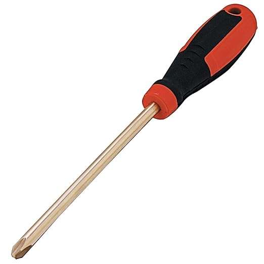 CS Unitec Screwdriver Phillips Head Non-Sparking, Non-Magnetic, Corrosion Resistant Type 1 (3mm) x 3-3/16" Round Shank TUV Certified EX803-1B
