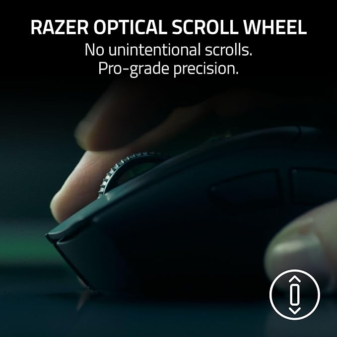 Razer DeathAdder V4 Pro Wireless Gaming Mouse: 56g Lightweight - HyperSpeed Wireless Gen-2 - Optical Scroll Wheel - Optical Switches Gen-4 - Focus Pro 45K Sensor Gen-2 - Up to 150 Hr Battery