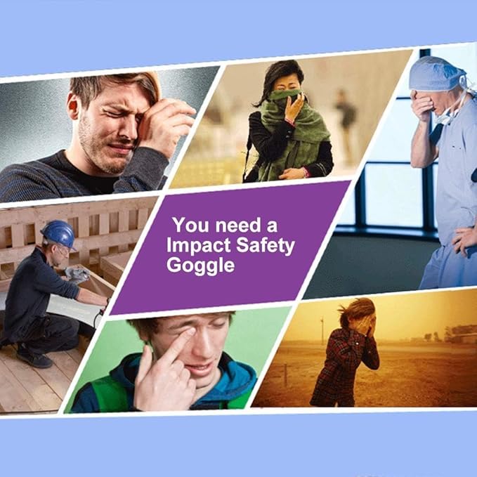 Anti-Fog Protective Safety Goggles Clear Lens Wide-Vision Adjustable Chemical Splash Eye Protection Soft Lightweight Eyewear