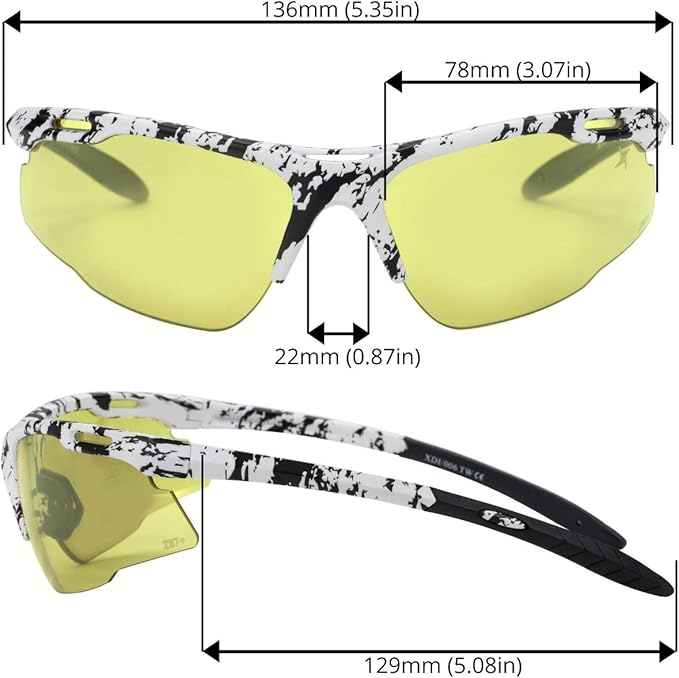 X Power Photochromic Lenses Safety ANSI Z87+ Impact Resistant Polycarbonate Lens & Frame