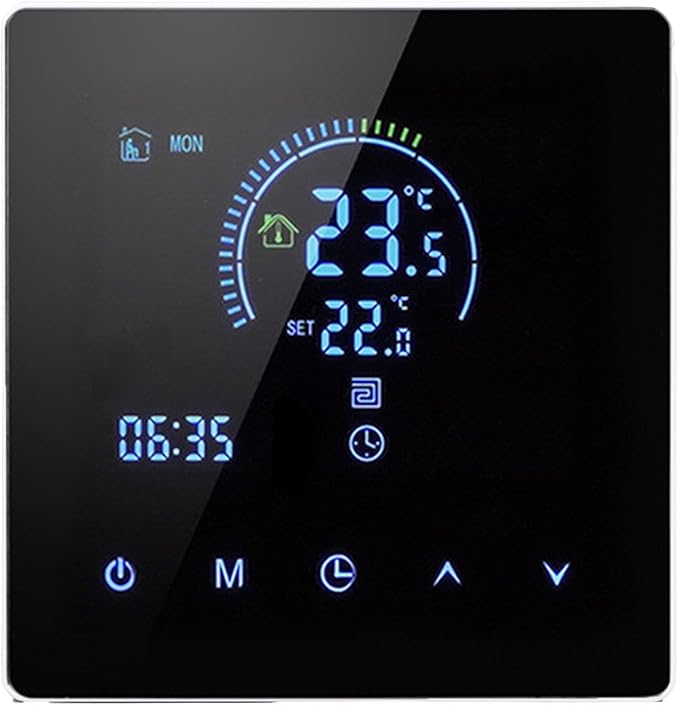Programmable Smart Thermostat AC 90V-240V Intelligent Touch Color Screen LCD Display for Home, Office, Shopping Malls