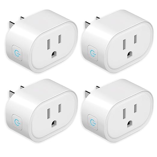 YNF Mini Smart Plug, Simple Setup with One Voice Command, Smart Plugs That Compatible with Alexa , Remote Control, Timer & Schedule, BLE Mesh Plug Requires Alexa Echo （4 Pack）