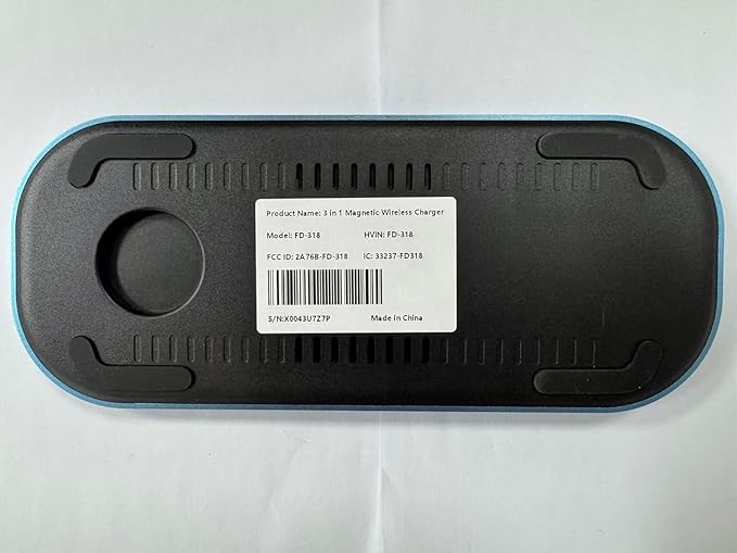 3 in 1 Wireless Charger for iPhone, Foldable Charging Station for Magsafe for iPhone 16/15/14/13/12/Pro Max/Pro/Mini/Plus, Apple Watch 10/9/8/7/SE/6/5/4/3/2/1/Ultra2/Ultra, AirPods pro/2/3/4 (Blue)