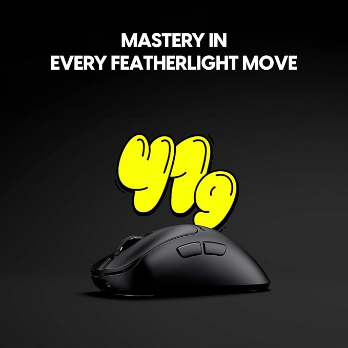 Pulsar Gaming Gears Xlite Crazylight Wireless Gaming Mouse, Ultra Lightweight 1.45 oz (41g), Optical Switch, 32000 DPI, 750 IPS, XS-1 Sensor, 8k Compatible (Jet Black)